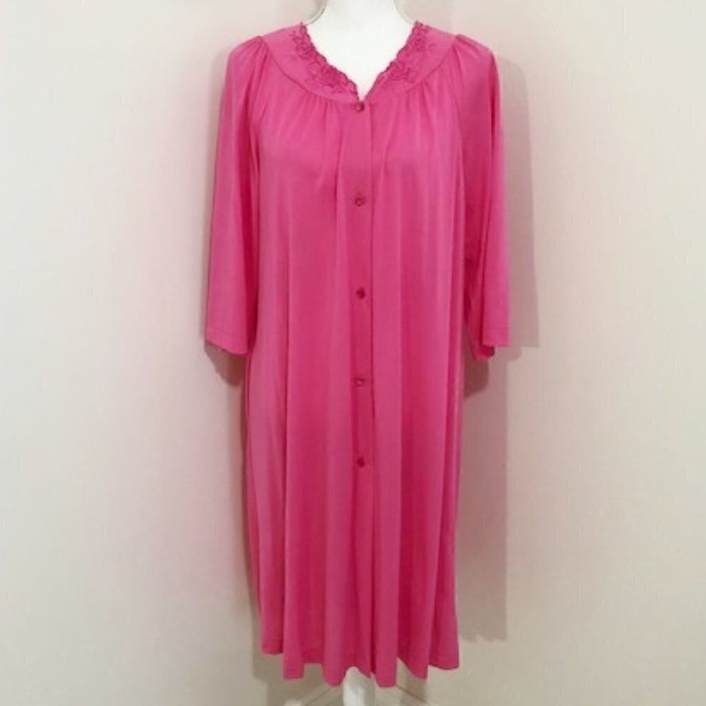 𝅺SHADOWLINE Short Sleeve Pink Nightgown / Robe